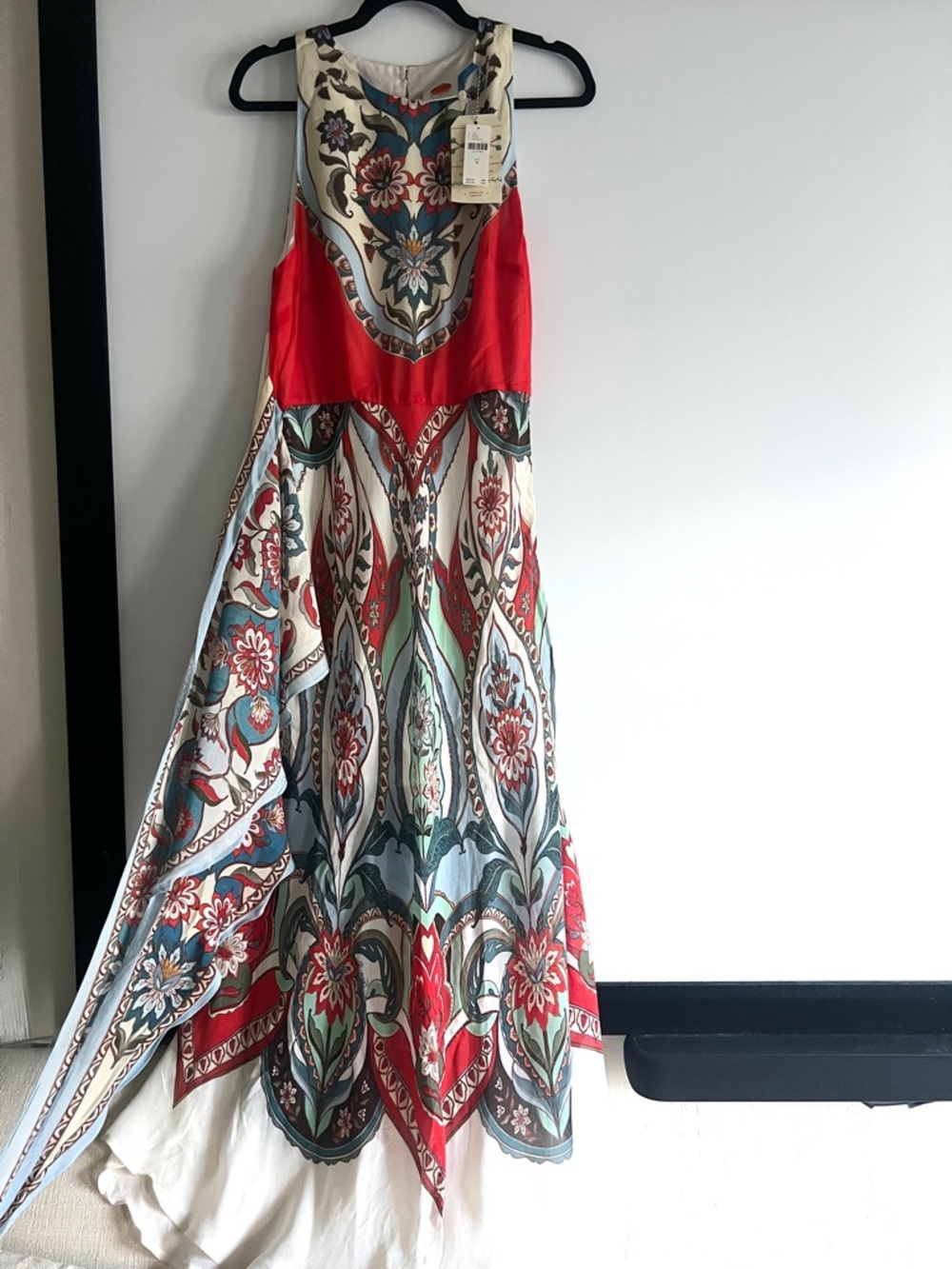 FARM Rio x Anthropologie Floral Sleeveless Tie-Waist Scarf Maxi Dress Size M NWT - Picture 6 of 12